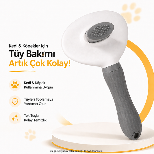 Otomatik Temizlenen Kedi & Köpek Tüy Tarağı