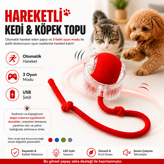 Hareketli Kedi & Köpek Topu