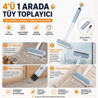 Çok Amaçlı Kedi & Köpek Tüy Toplayıcı