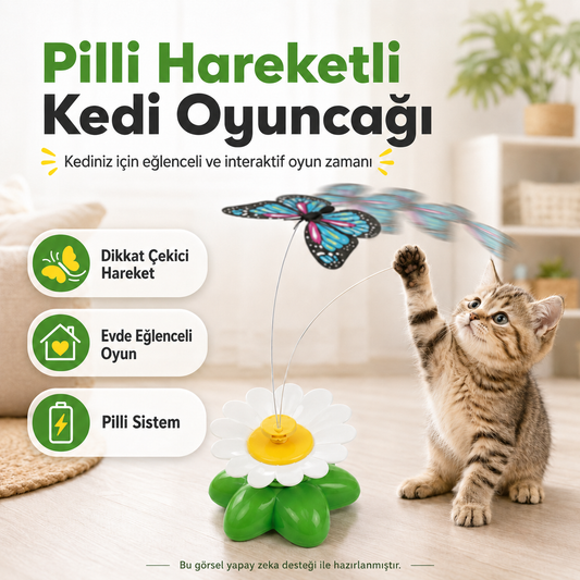 Dönen Kedi Oyuncağı – Pilli Hareketli Oyuncak