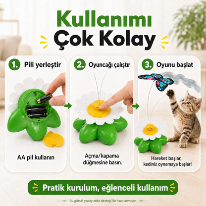 Dönen Kedi Oyuncağı – Pilli Hareketli Oyuncak