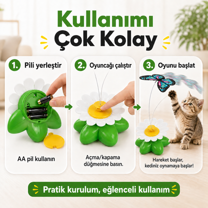 Dönen Kedi Oyuncağı – Pilli Hareketli Oyuncak