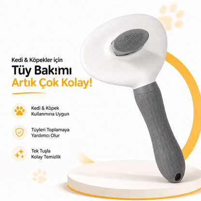 Otomatik Temizlenen Kedi & Köpek Tüy Tarağı